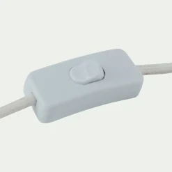 Pied de lampe électrifiée en bois d'hévéa D14cm - naturel