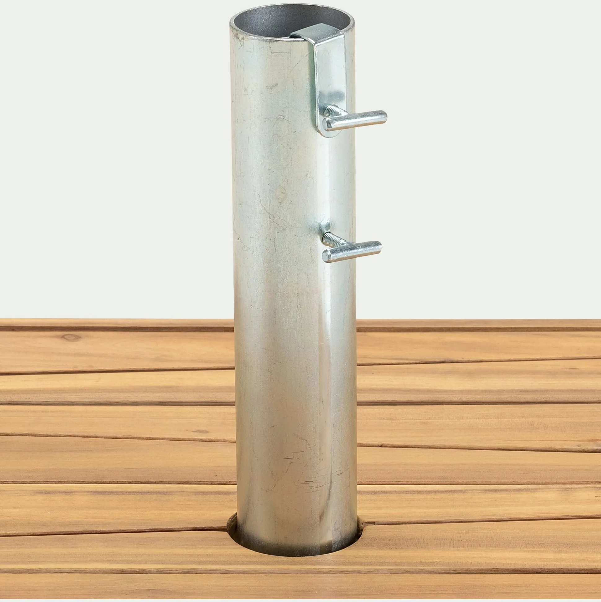 Pied de parasol carré en acacia 33kg - naturel