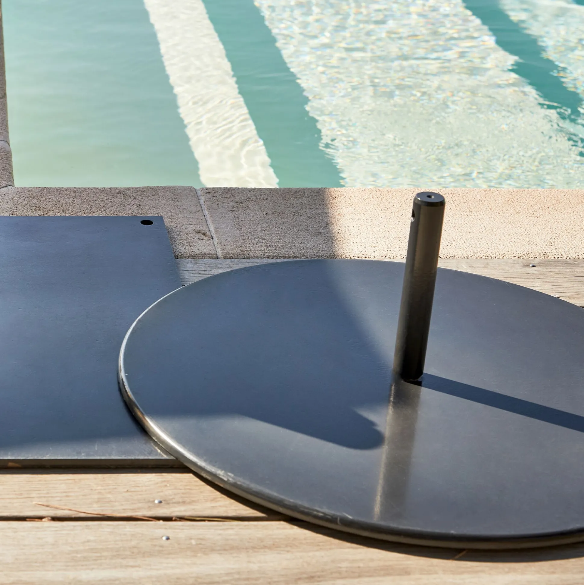 Pied de parasol en aluminium 26 kg - gris vésuve