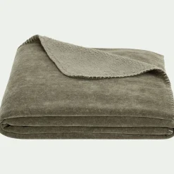 Plaid doux synthétique 130x170cm - vert