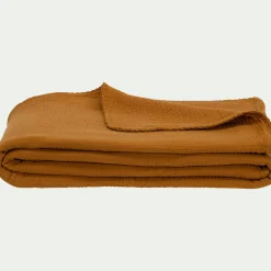 Plaid en gaze de coton - jaune alep 130x170cm