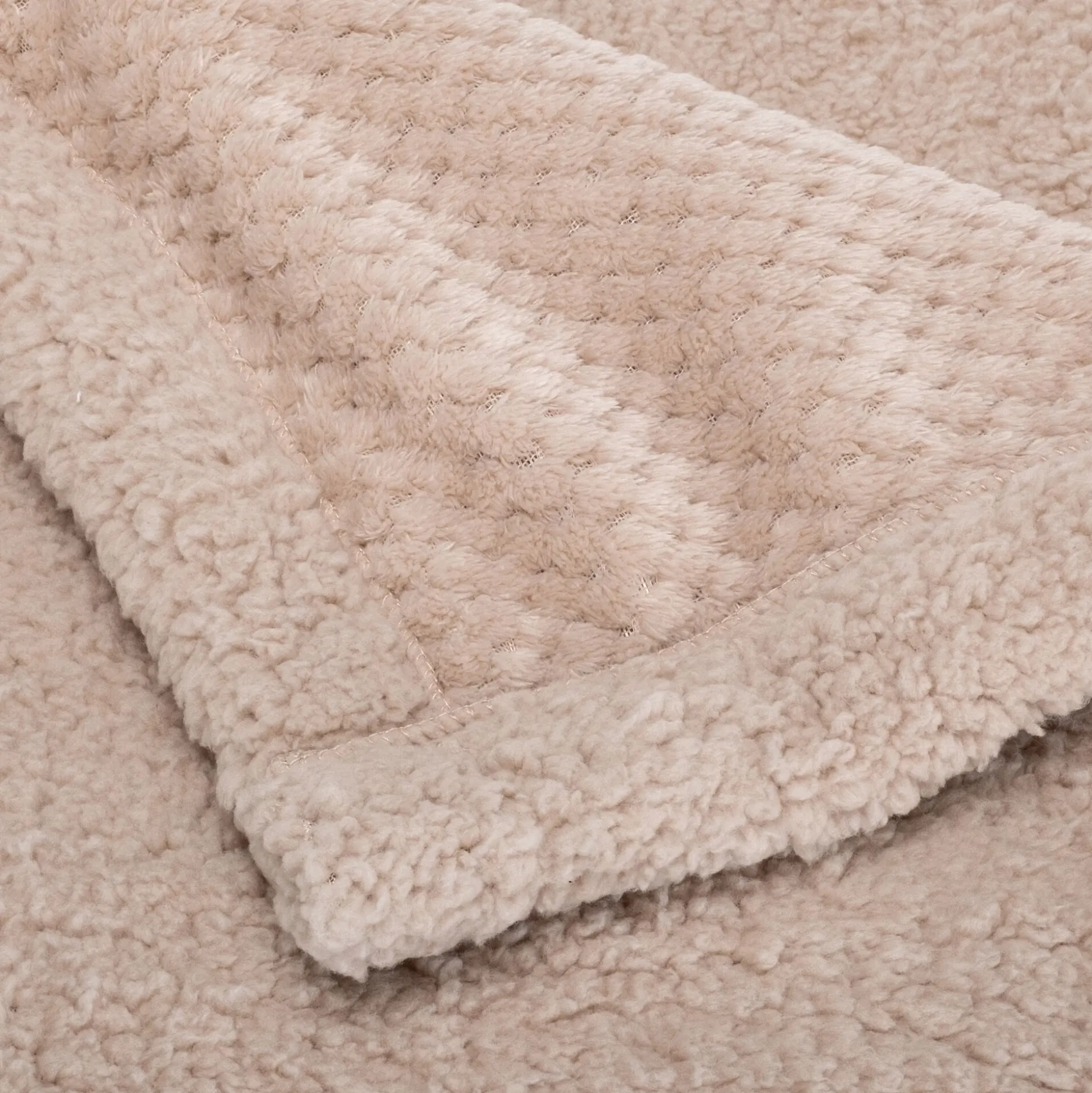 Plaid en polaire 127x152cm - beige