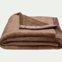 Plaid en polaire 130x170cm - marron