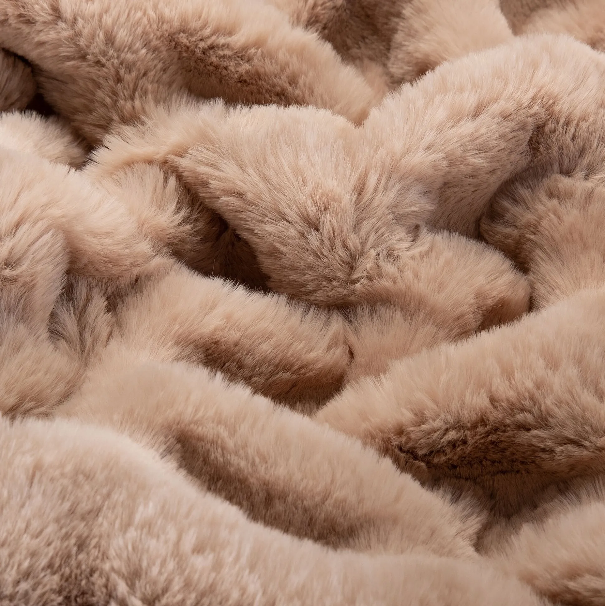 Plaid imitation fourrure - beige alpilles 130x170cm