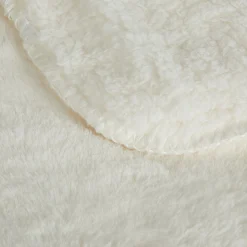 Plaid imitation fourrure - blanc ventoux 130x170cm