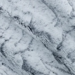 Plaid réversible effet fourrure - gris 130x170cm