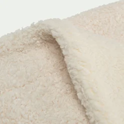 Plaid synthétique effet moutonné - blanc 130x170cm