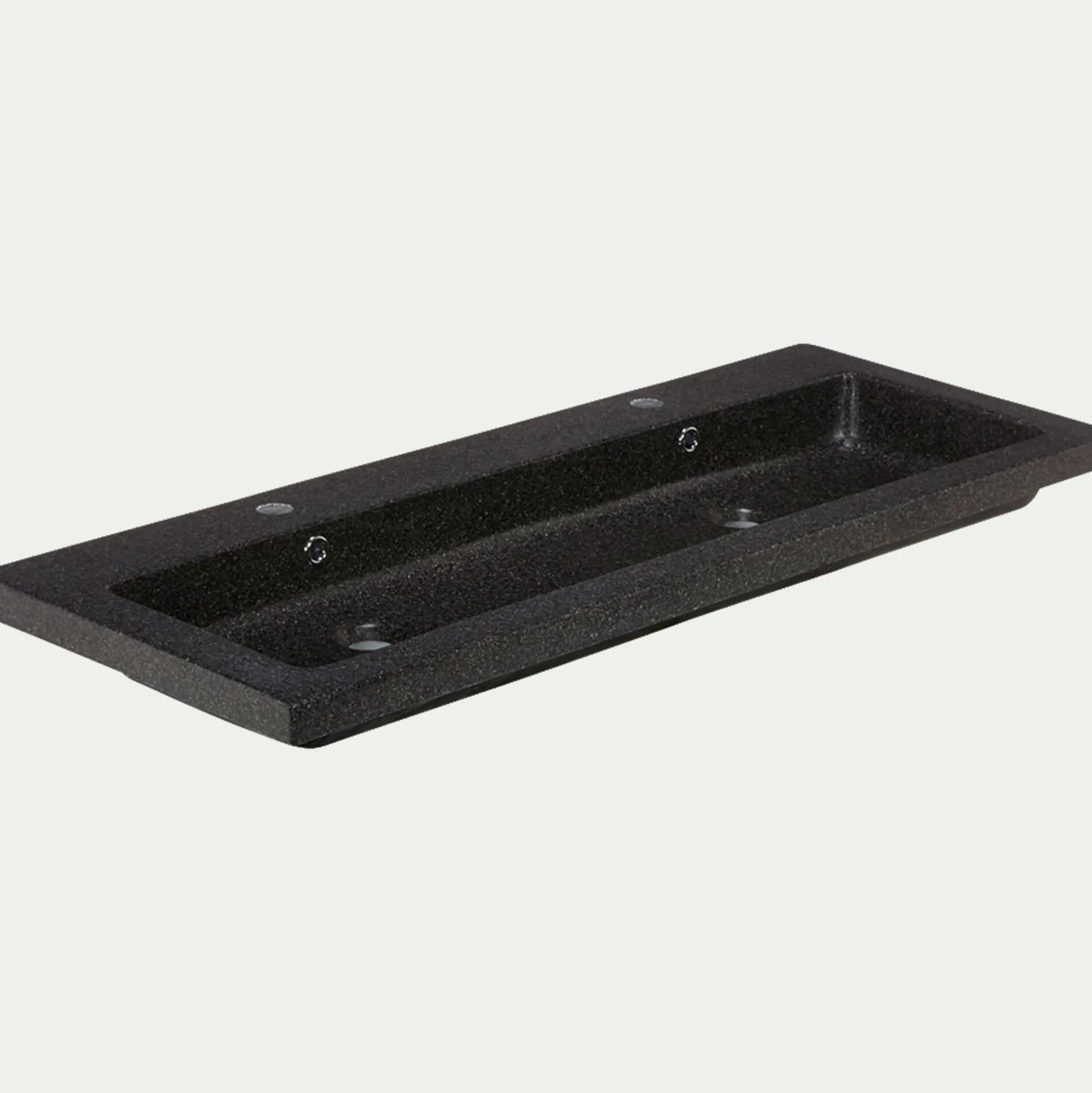 Plan vasque 120cm en terrazzo noir