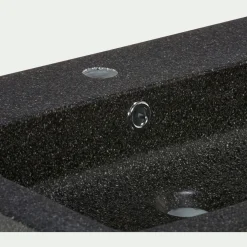 Plan vasque 120cm en terrazzo noir