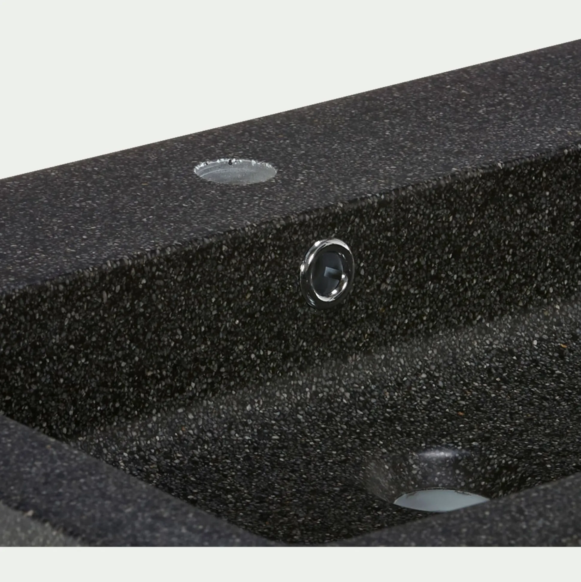 Plan vasque 120cm en terrazzo noir