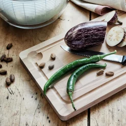 Planche à découper en bois de hêtre - bois clair 24x40cm