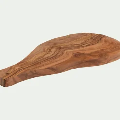 Planche de présentation organique en bois d'olivier 14x35cm - naturel