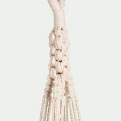 Plante tillandsia artificielle tombante avec pot suspendu H130cm - vert