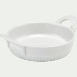 Plat à crème brûlée en porcelaine D12cm - blanc