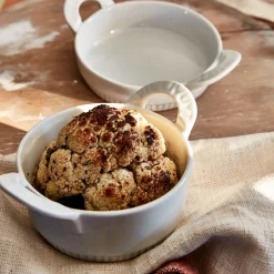 Plat à crème brûlée en porcelaine D12cm - blanc