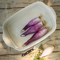 Plat à four en céramique L36,5cm - beige