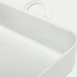 Plat à lasagnes en porcelaine - blanc