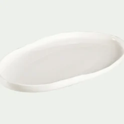 Plat de présentation en porcelaine L37cm - blanc