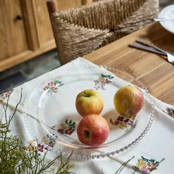 Plat de présentation en verre D34cm - transparent