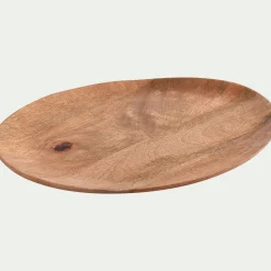Plat de présentation organique en bois de manguier L36cm - naturel