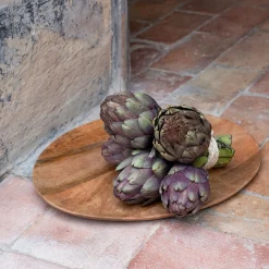 Plat de présentation organique en bois de manguier L36cm - naturel