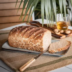 Plat en grès émail réactif L35cm - vert olivier