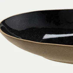 Plat ovale en grès recyclé L33cm - noir