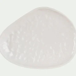 Plateau déco organique en céramique L31cm - blanc