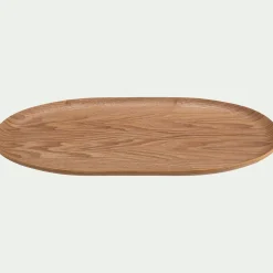 Plateau décoratif ovale en bois de saule 25x40cm - bois clair