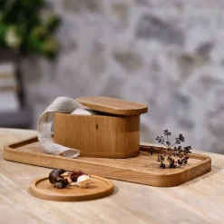 Plateau en bois de manguier 35cm - naturel