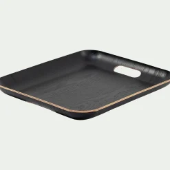 Plateau rectangle en bois L45xl36cm - noir