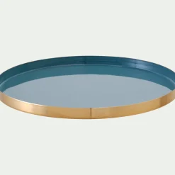 Plateau rond en fer D29,5cm - bleu