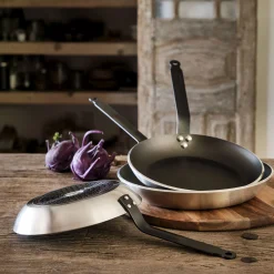 Poêle anti-adhésive De Buyer en aluminium - argenté D32cm (tous feux dont induction)