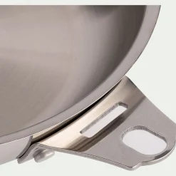 Poêle en inox D20cm - gris métallisé