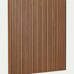 Porte en chêne strié avec fond - bois foncé