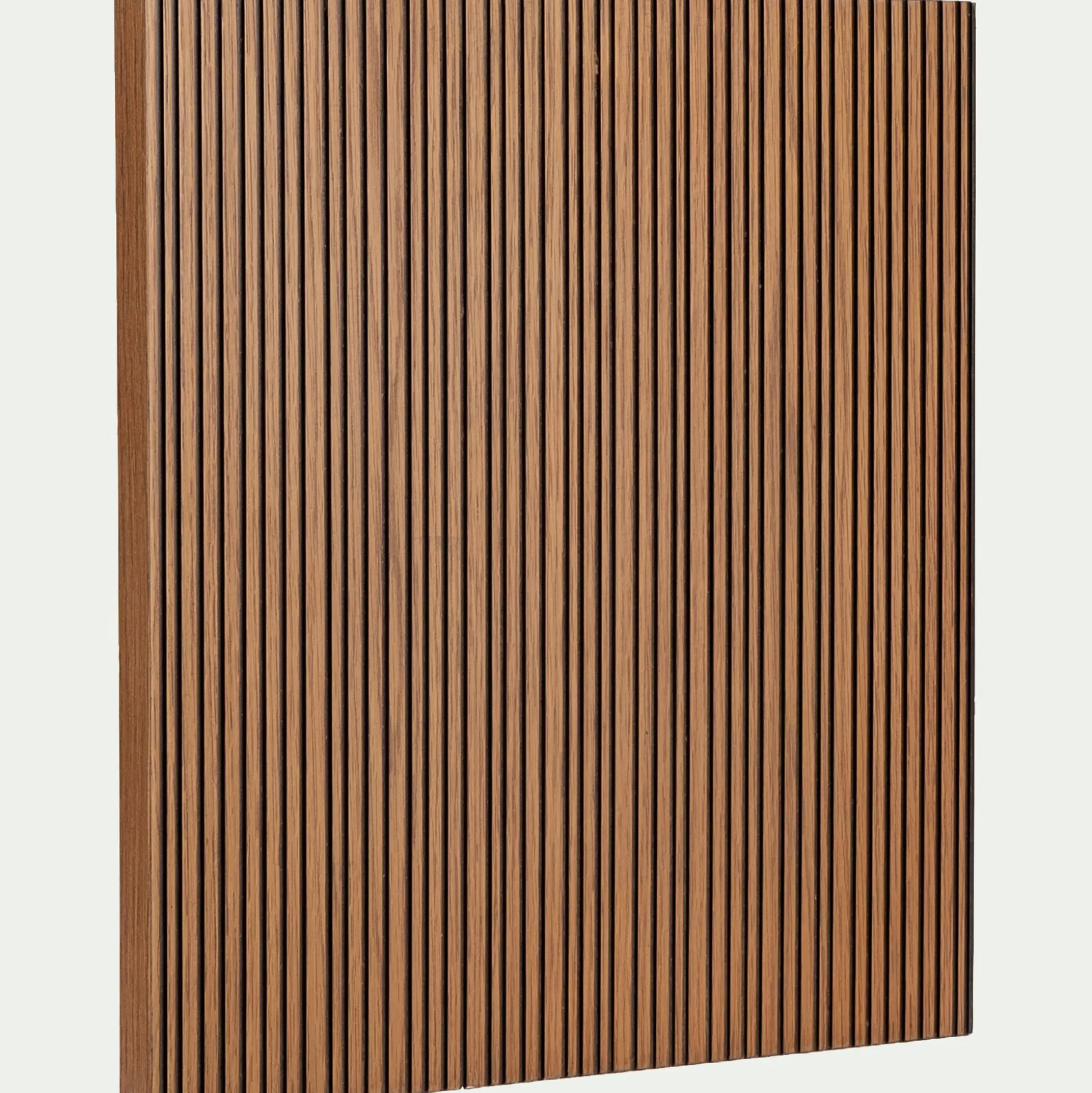 Porte en chêne strié avec fond - bois foncé