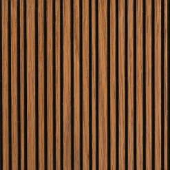 Porte en chêne strié avec fond - bois foncé