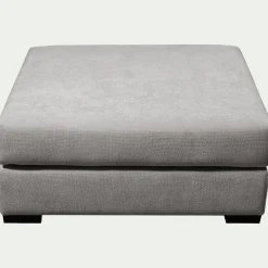 Pouf carré en tissu Bloq - gris