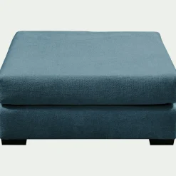 Pouf carré en tissu Genesis - bleu