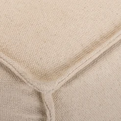 Pouf cubique en coton - beige D45xH45cm