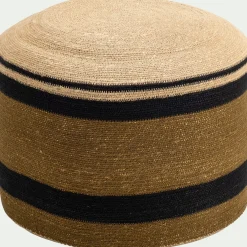 Pouf en jonc de mer rond D46cm - naturel