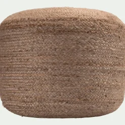 Pouf en jute D50xH40cm - naturel