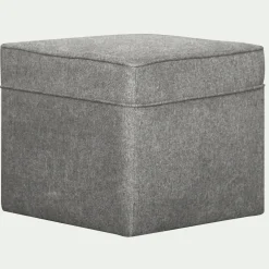 Pouf en tissu - gris moyen