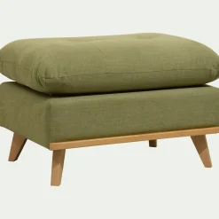 Pouf en tissu cosmo - vert kaki