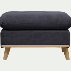 Pouf en tissu crown - bleu calabrun