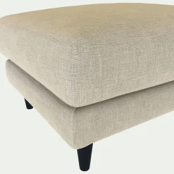 Pouf en tissu mixte - beige alpilles