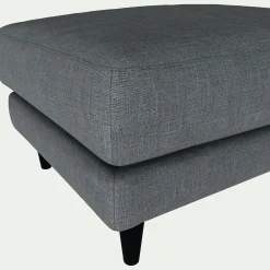 Pouf en tissu mixte - gris ardoise