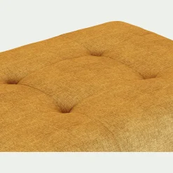 Pouf en tissu Monclar - jaune argan