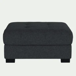 Pouf en tissu pop avec coffre - gris anthracite