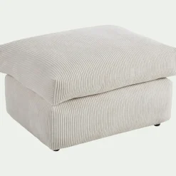 Pouf en velours côtelé - beige roucas